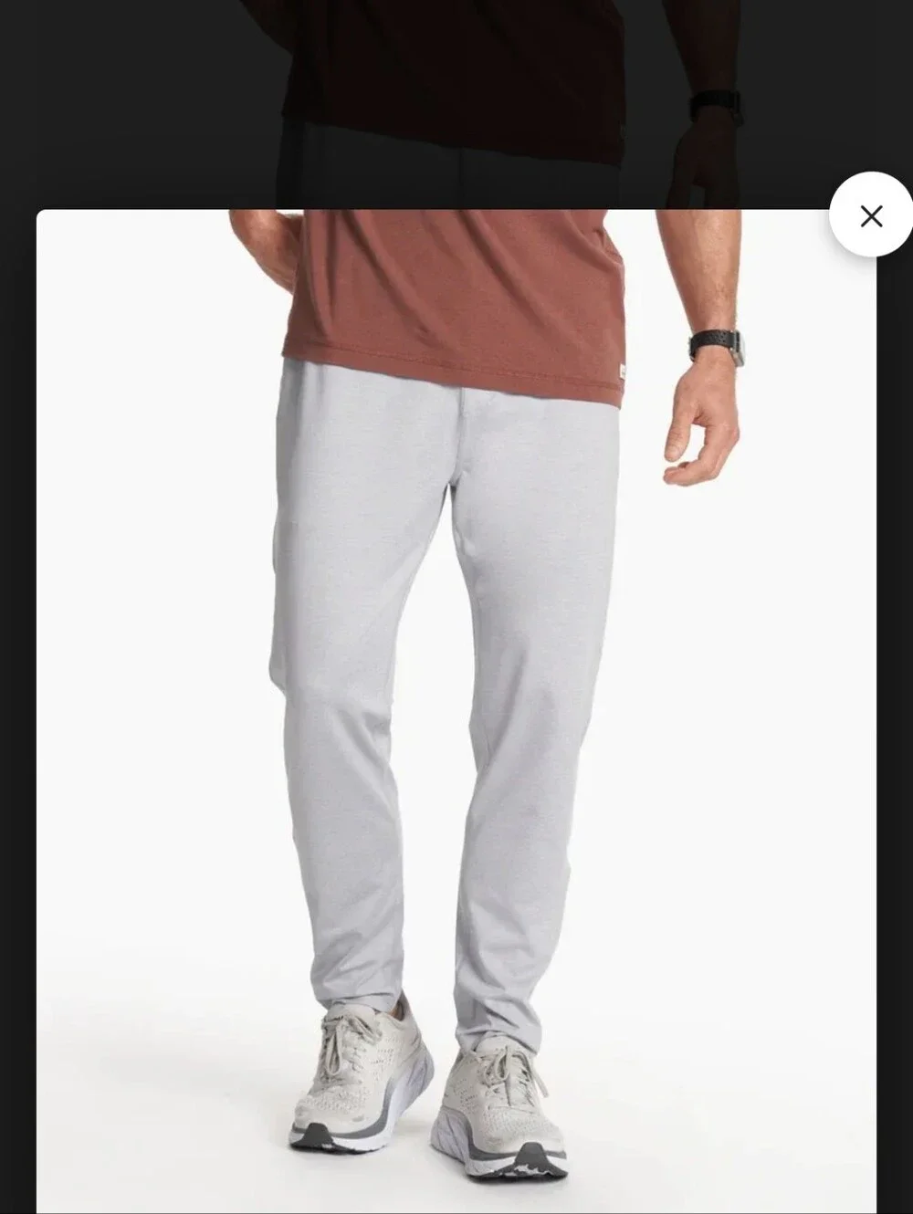 VUORI Men's Sunday Performance Track Pant  Sz XL Platinum Heather